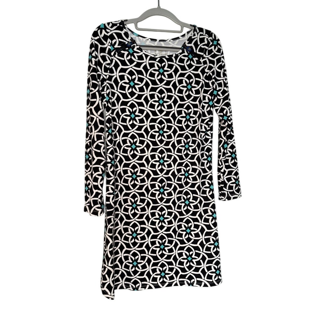 Banana Boat black, blue, and white UPF 50+ dress summer beach vacation